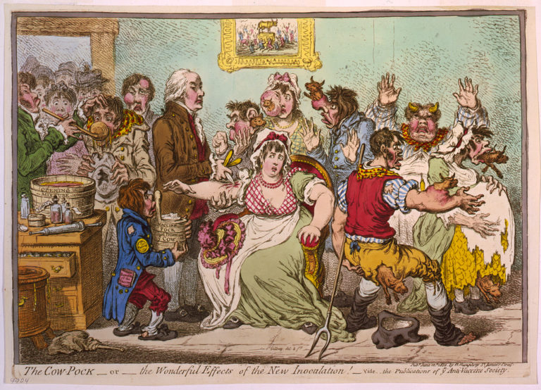 Los maravillosos efectos de la nueva inoculación (1802)